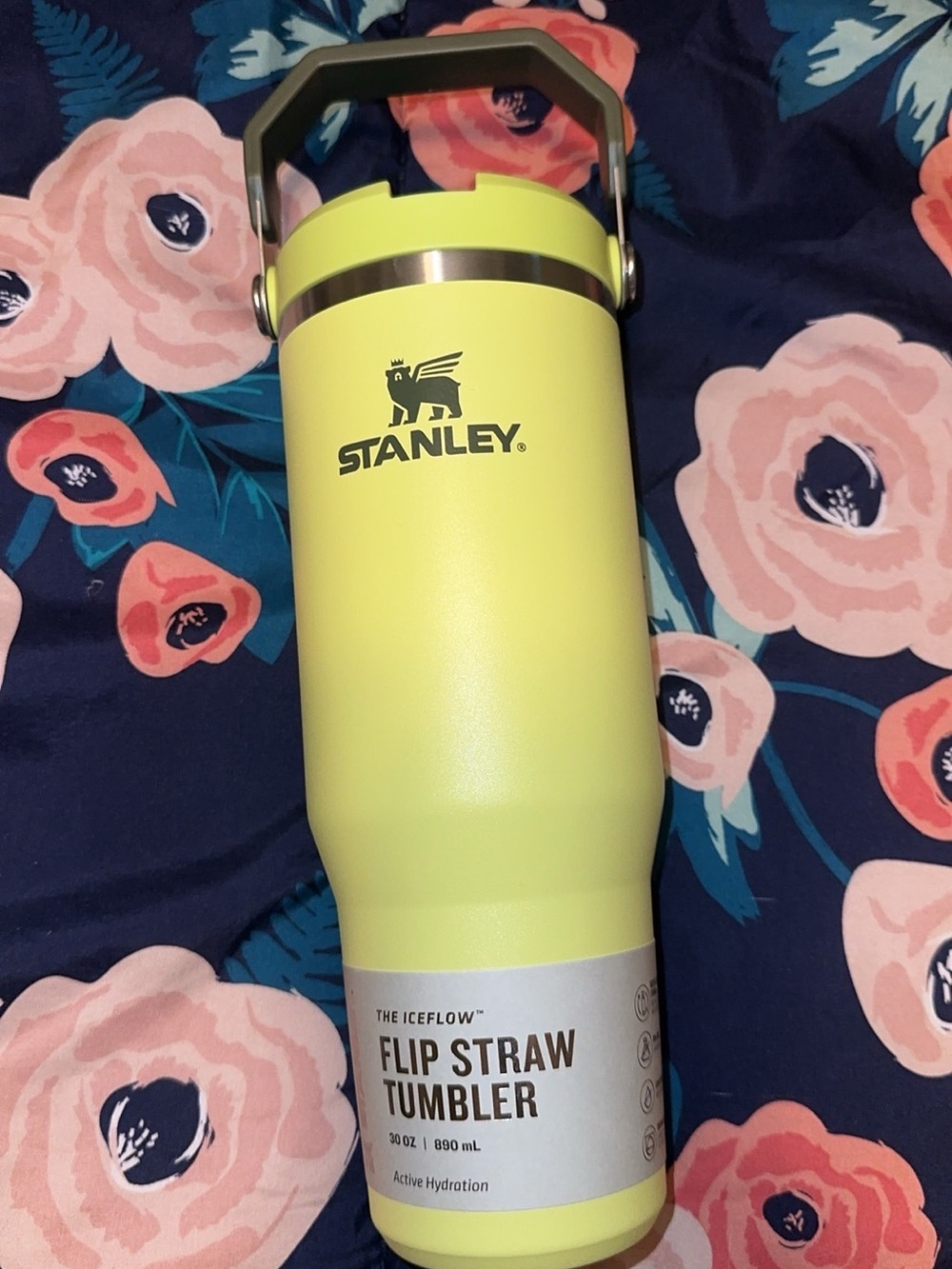 Stanley Yellow Flip Straw Tumbler with Handle